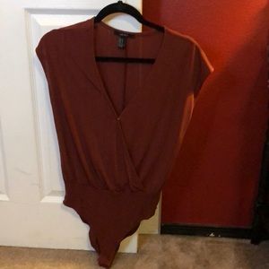 Maroon body suit